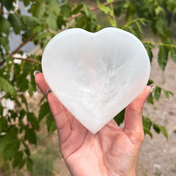 Coupelle coeur en sélénite