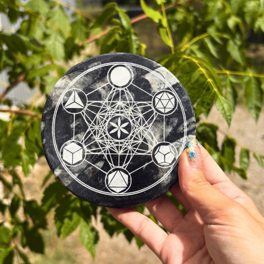 Cube de Métatron sur plaque en orthocéras