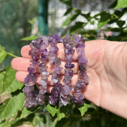 bracelet amethyste baroque