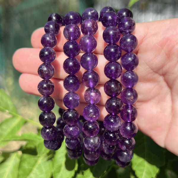 bracelet amethyste 8mm