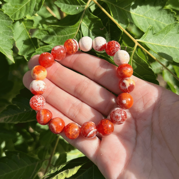 bracelet agate peau de serpent 10mm