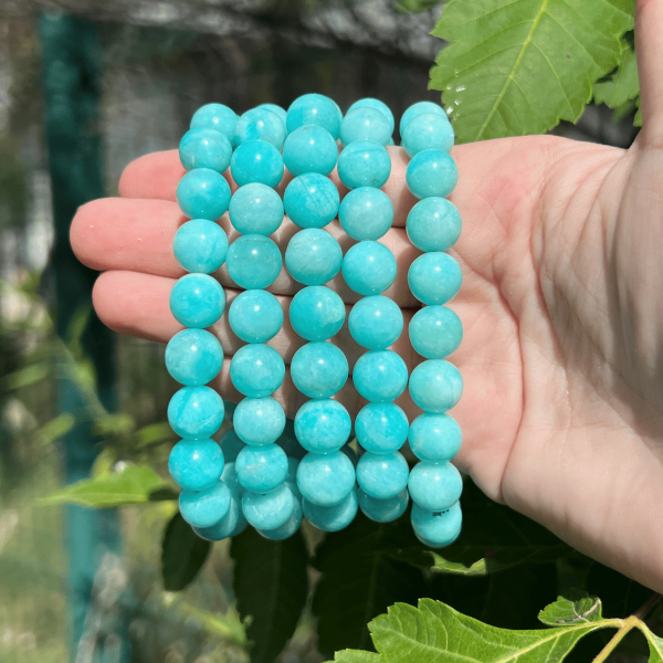 bracelet amazonite 10mm