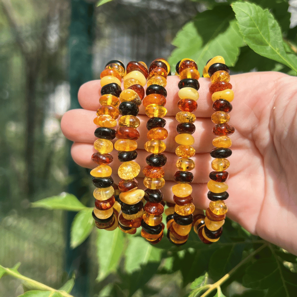 Bracelet en ambre multicolore