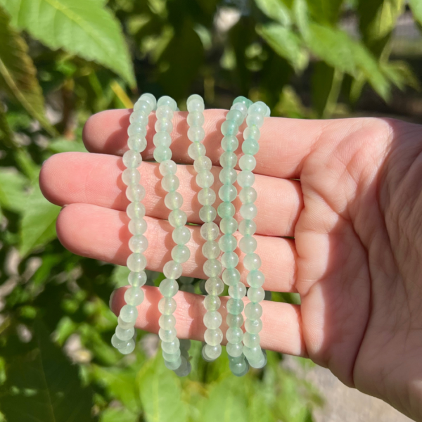 Bracelet 4mm en aventurine verte