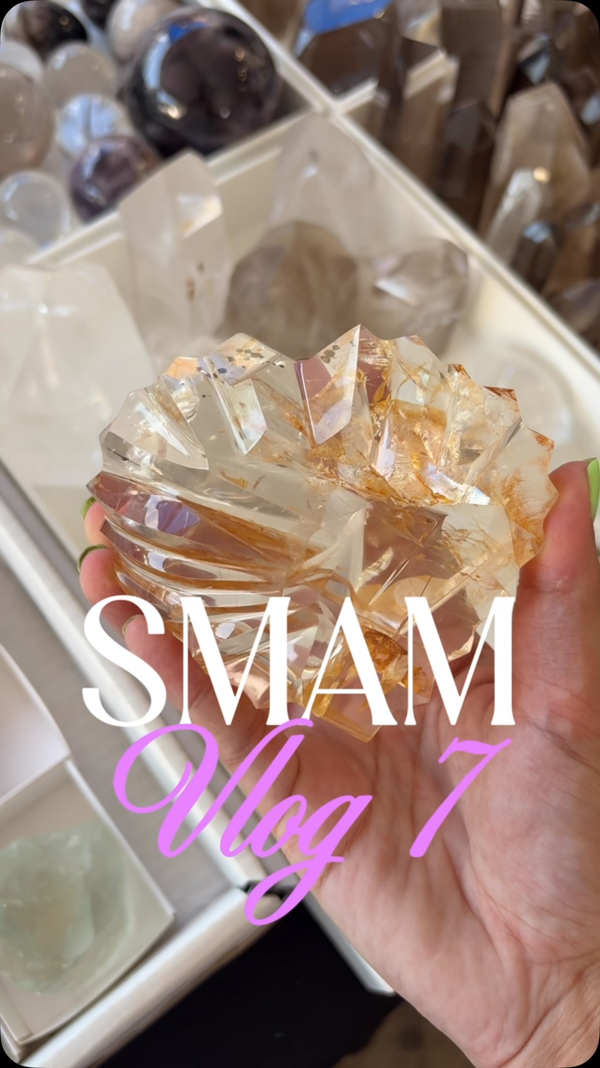 SMAM 2026 JOUR 7 : De l’aragonite de l’Hérault aux pièces à plusieurs milliers d’euros 💎✨

Nouvel épisode de notre mini-série quotidienne ! Aujourd’hui, gros coup de cœur pour l’aragonite de l’Hérault. J’ai sélectionné de superbes galets, cœurs et pendentifs avec cette cristallisation si particulière, un bel exemple du patrimoine minéralogique français 🇫🇷

La journée m’a aussi permis d’admirer des spécimens exceptionnels :

🔹 De superbes quartz avec inclusions de pyrite
🔹 Des topazes bleues brutes remarquables (il m’en reste deux de cette qualité pour les intéressés)
🔹 Une belle citrine naturelle, très pure
🔹 De fascinants quartz « pom-pom » du Brésil, et des tourmalines vertes et roses d’une qualité digne d’un musée, avec des prix qui grimpent à plusieurs dizaines, voire centaines de milliers d’euros

📩 Les nouveautés en aragonite de l’Hérault et les pièces sélectionnées sont disponibles en message privé !

👇 Demain, le salon ouvre officiellement au grand public ! Et toi, quelle est ta pièce préférée de ce vlog ? Dis-moi en commentaire !